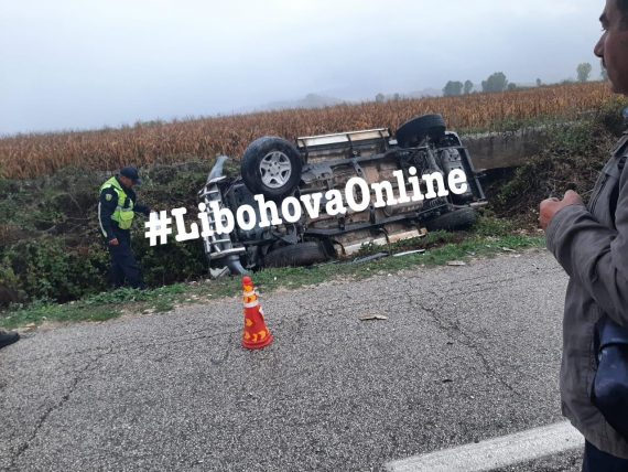 Aksident në Libohovë, një i plagosur (FOTO) Aksident në Libohovë, një i plagosur (FOTO)
